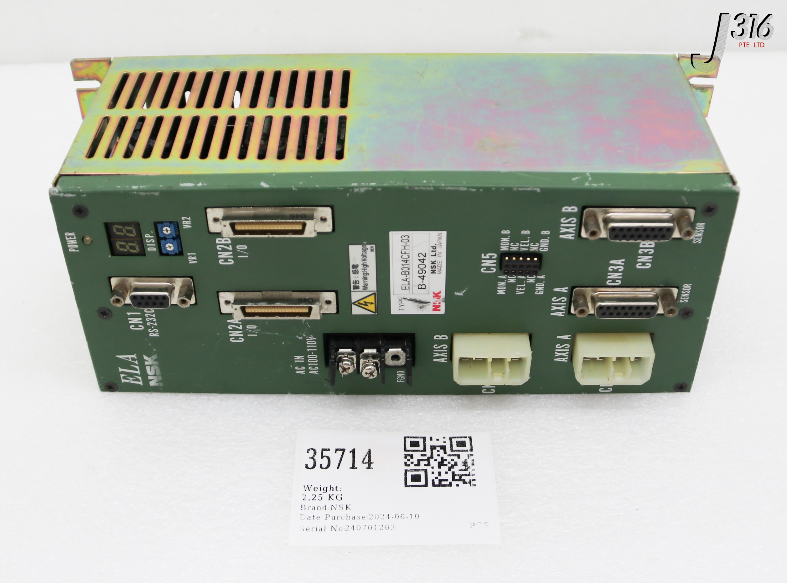 R35714 NSK SERVO DRIVER, AMAT 0190-11706 (REFURB) ELA-B014CFH-03